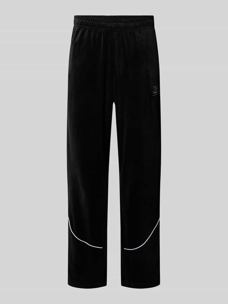 Sweatpants met labelstitching, model 'Kani Varsity'