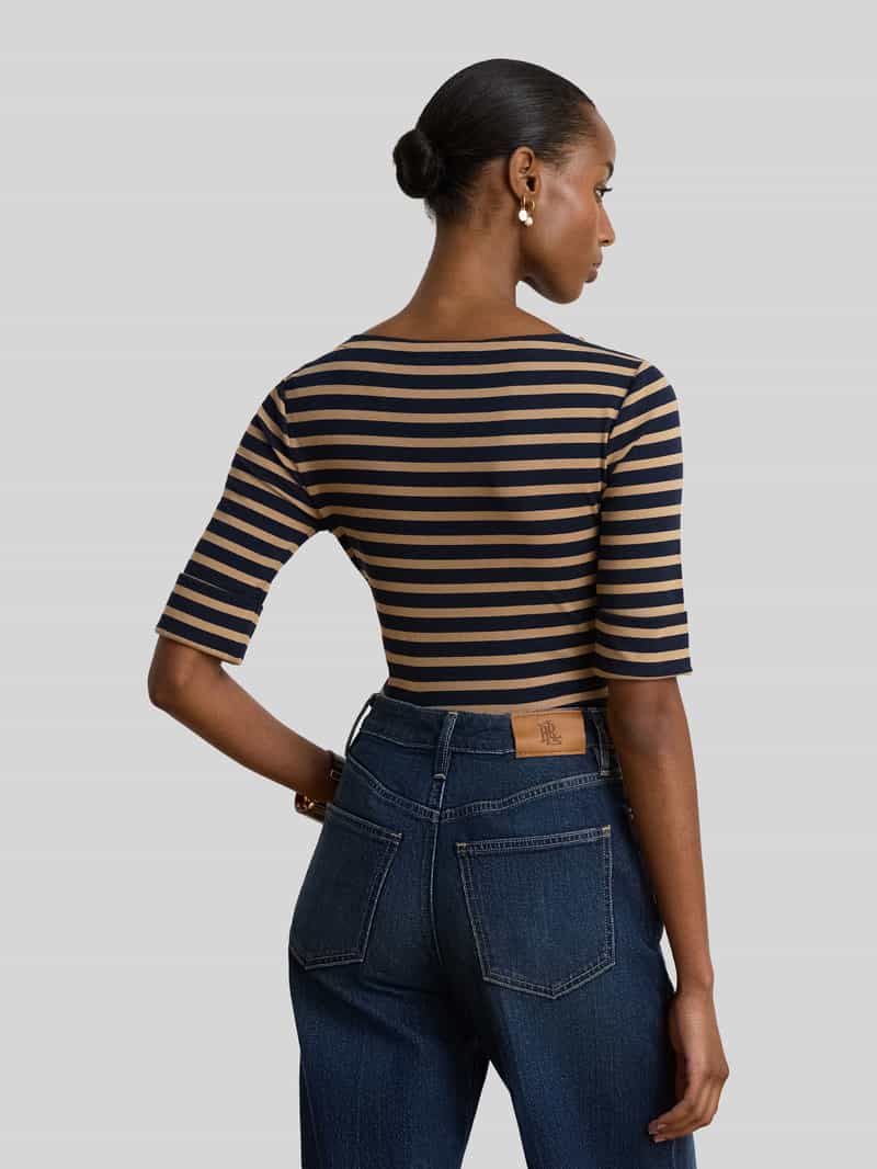 Lauren Ralph Lauren Slim fit t-shirt van katoenmix