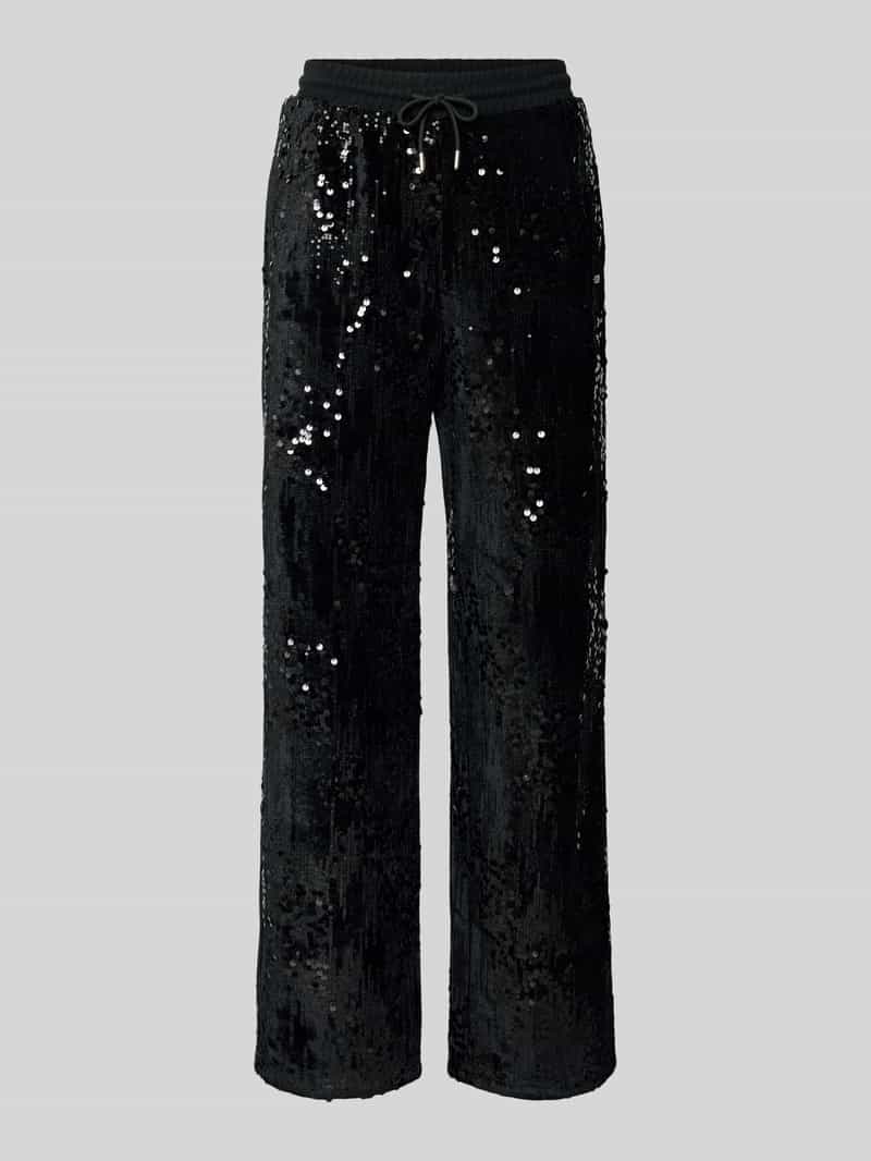 Guess Activewear Wide leg broek met pailletten model 'SEQUINS'