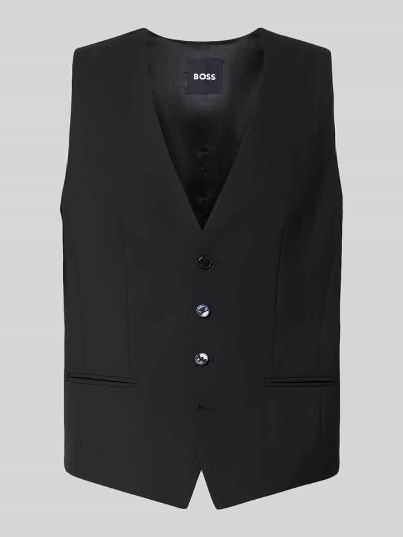 Boss Regular fit gilet van scheerwolmix