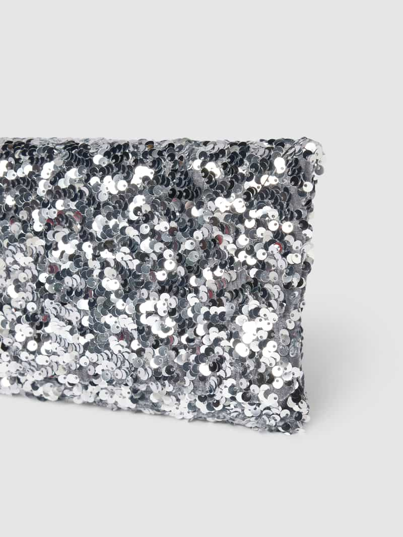 abro Leren clutch met strik met strass-steentjes