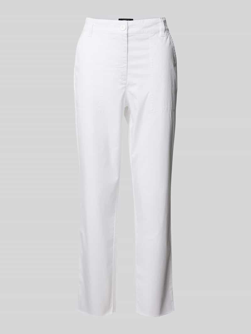 Marc Cain Feminine fit broek met verkorte pasvorm en steekzakken