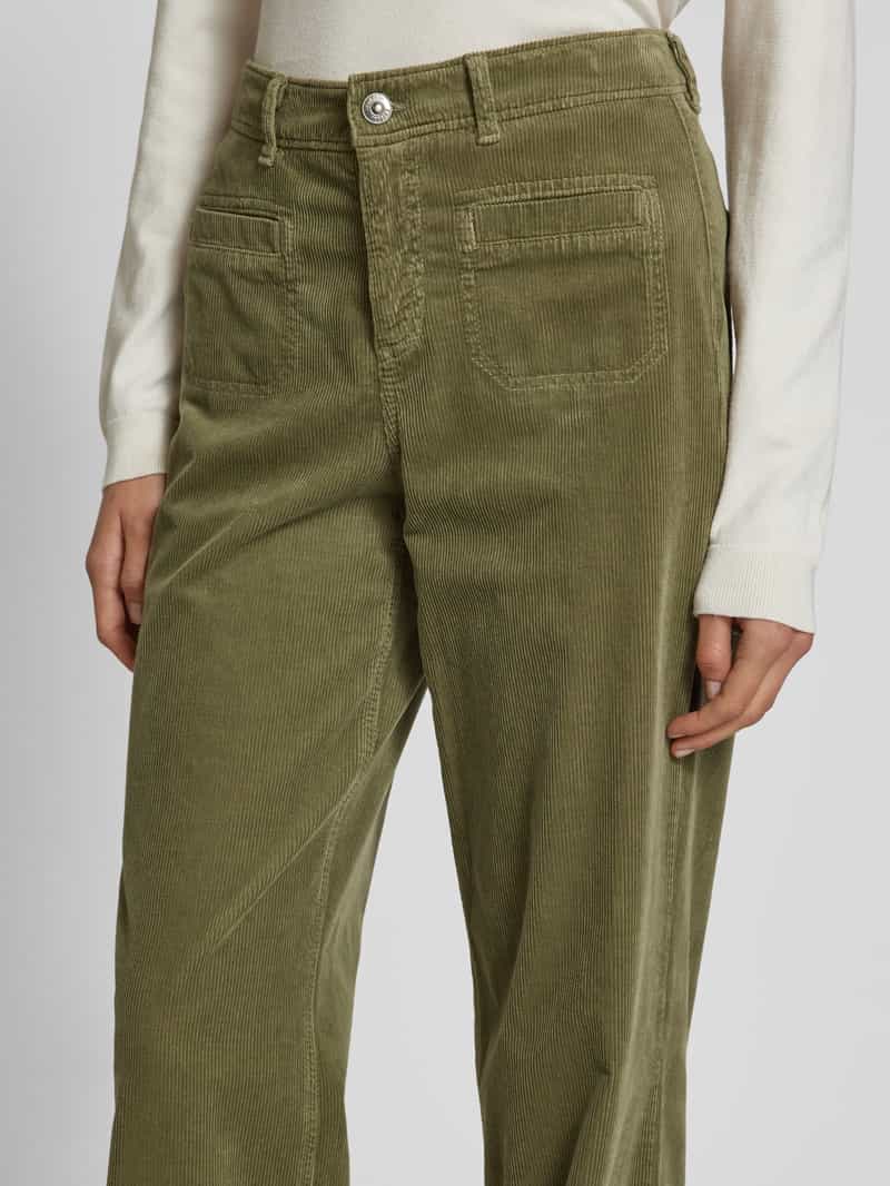 Gardeur Wide leg corduroy broek met achterzakken model 'Feliza'
