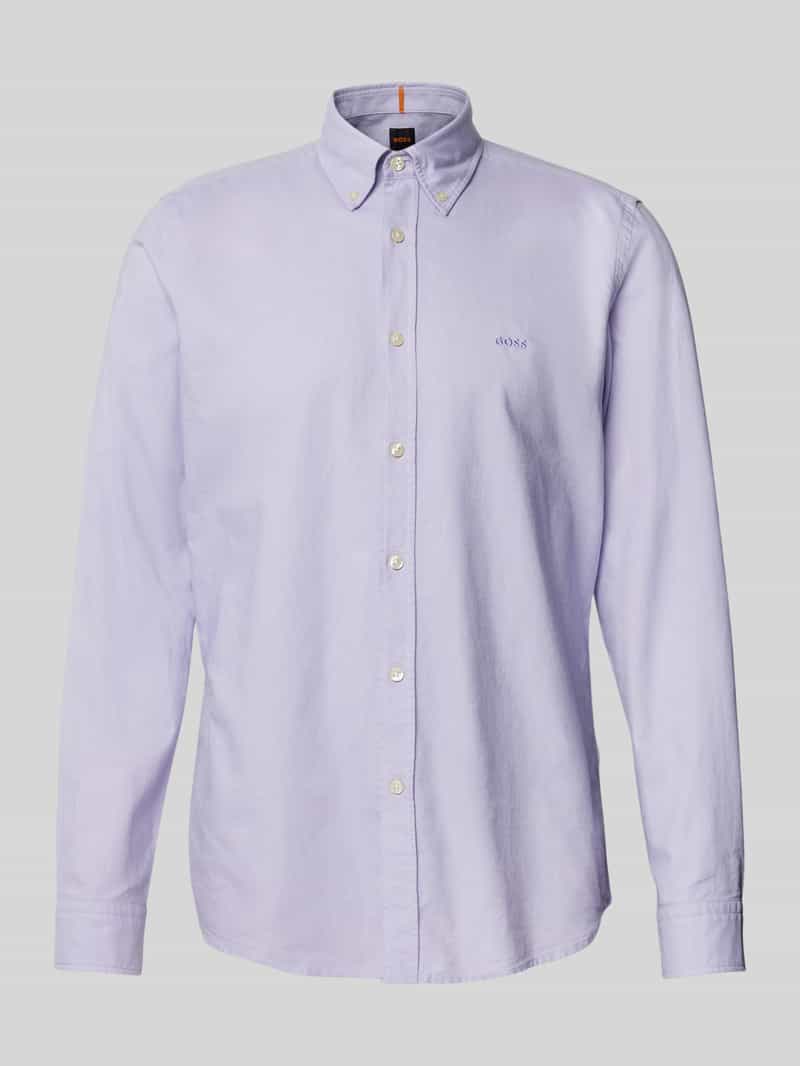 Boss Orange Regular fit vrijetijdsoverhemd met button-downkraag model 'Rickert