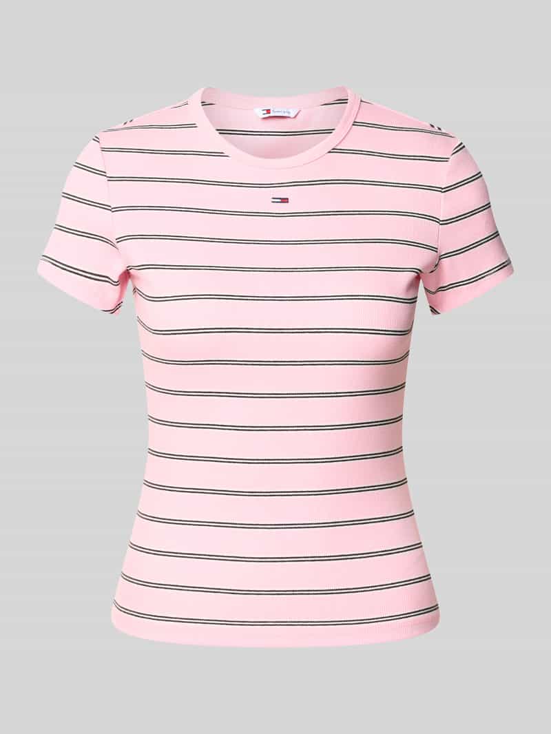 Tommy Jeans Slim fit t-shirt van katoenmix