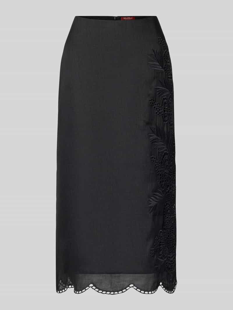 Max Mara Studio Midirok met kant model 'FIFY'