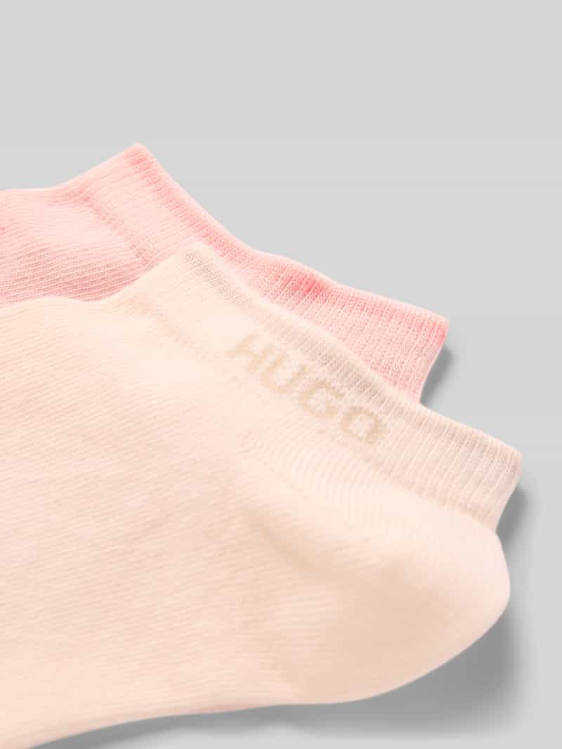HUGO Sneakersokken met logoprint in een set van 2 paar