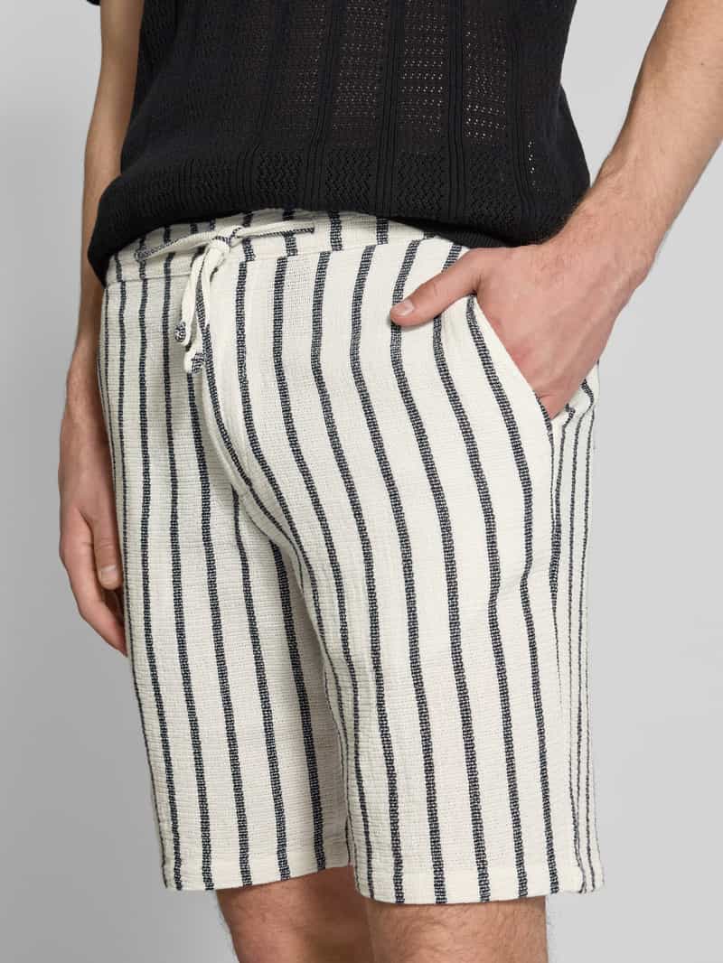 Selected Homme Regular fit bermuda met structuurmotief model 'BRODY'