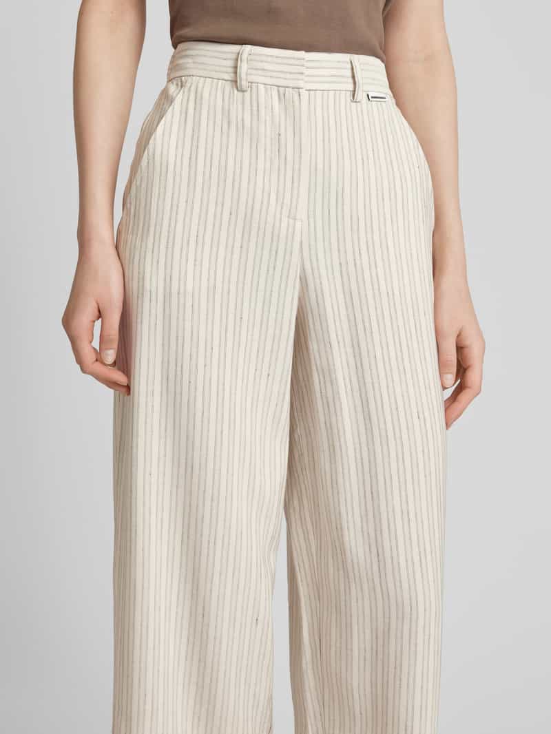 ARMEDANGELS Wide leg stoffen broek met streepmotief model 'CAARUNUS'