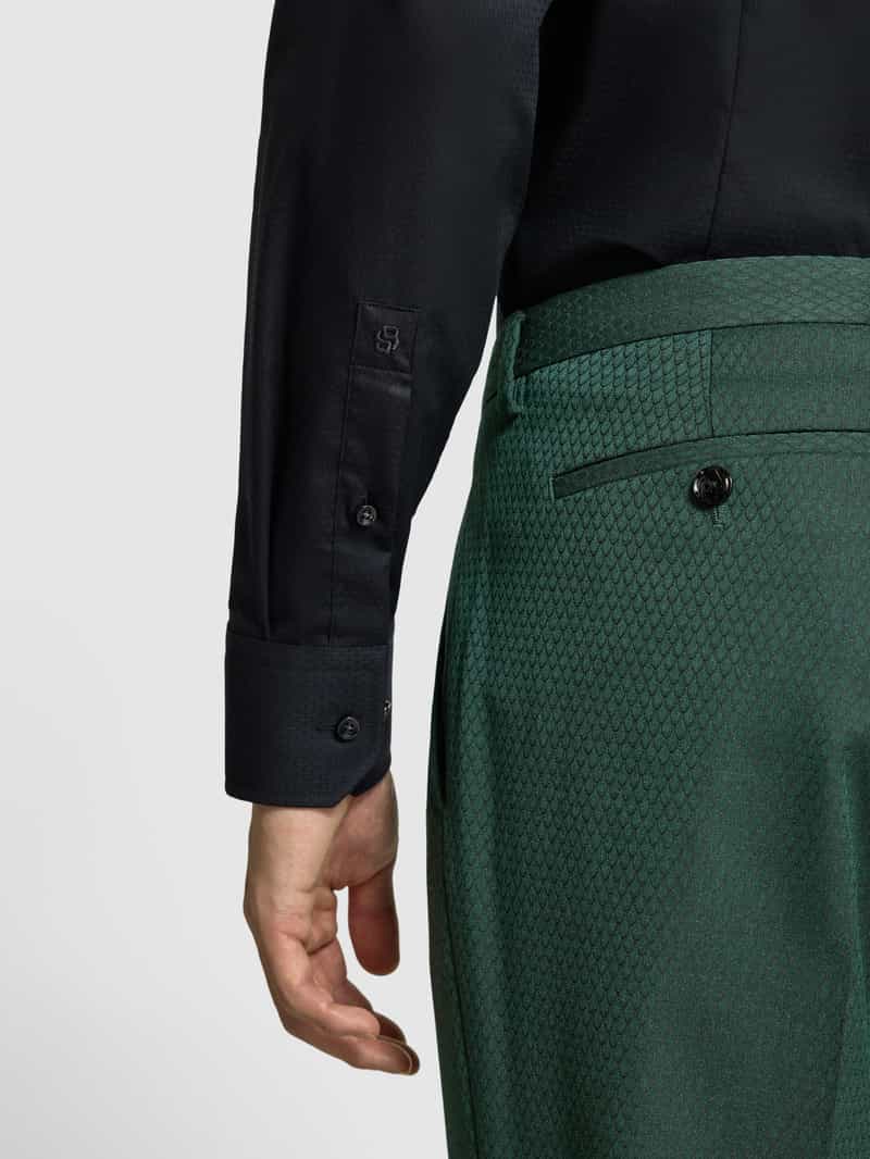 Boss Slim fit zakelijk overhemd van katoen met kentkraag model 'HANK'