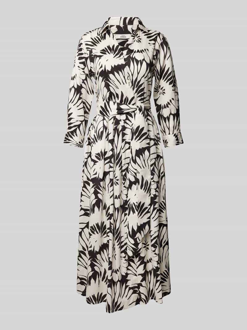 Maxi-jurk met strikceintuur, model 'JULENE'