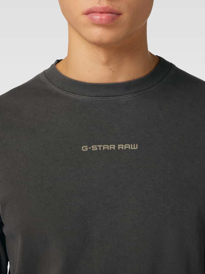 G-Star Raw Sweatshirt in effen design met labelprint