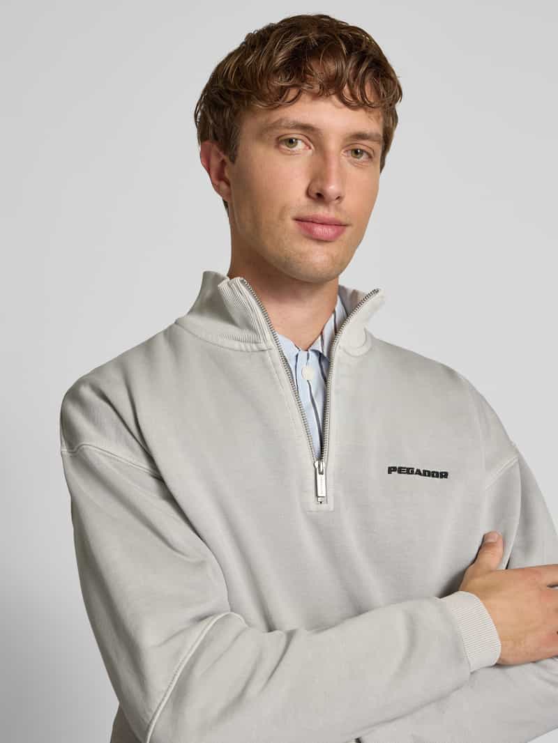 Pegador Oversized sweatshirt met korte ritssluiting