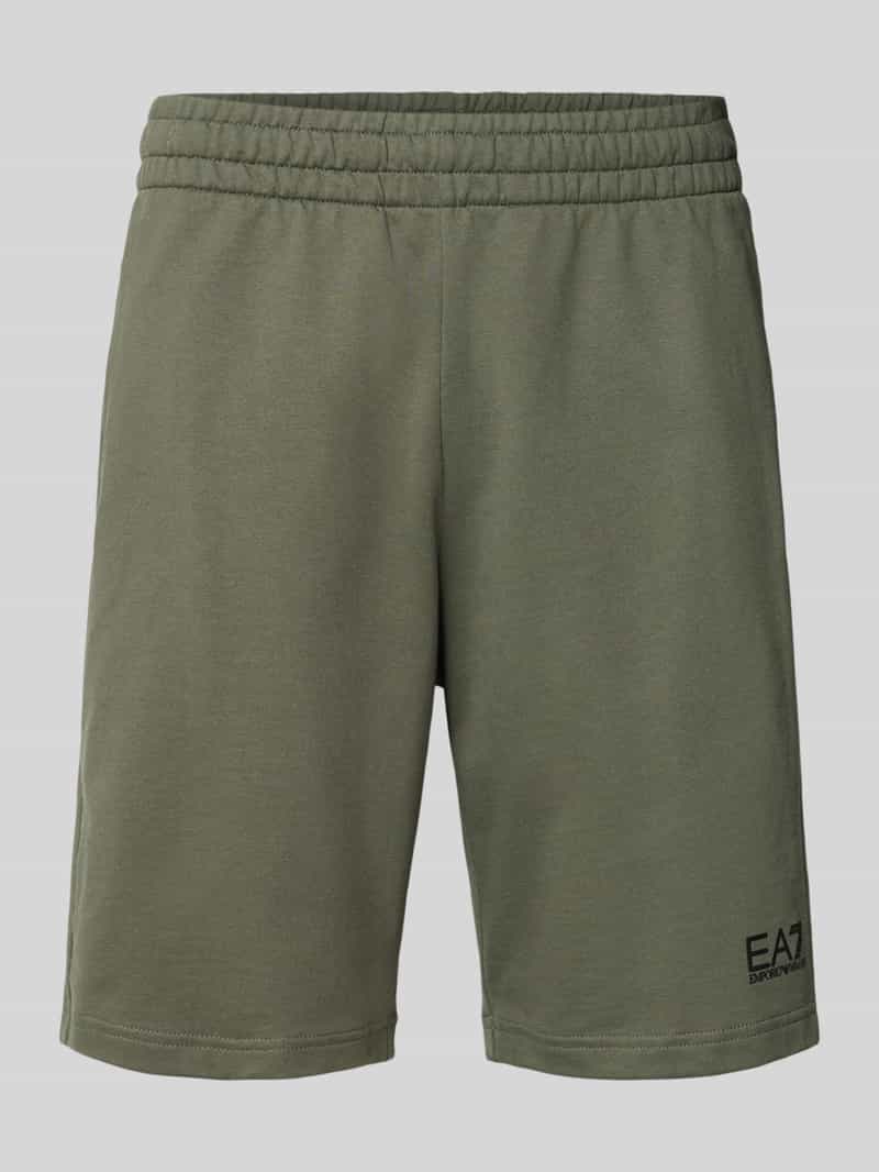 EA7 Emporio Armani Korte broek met labeldetail