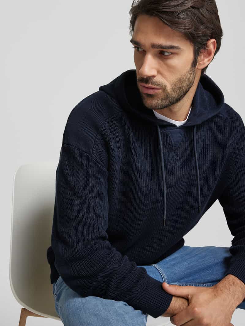 s.Oliver RED LABEL Relaxed fit hoodie van puur katoen van een materiaalmix