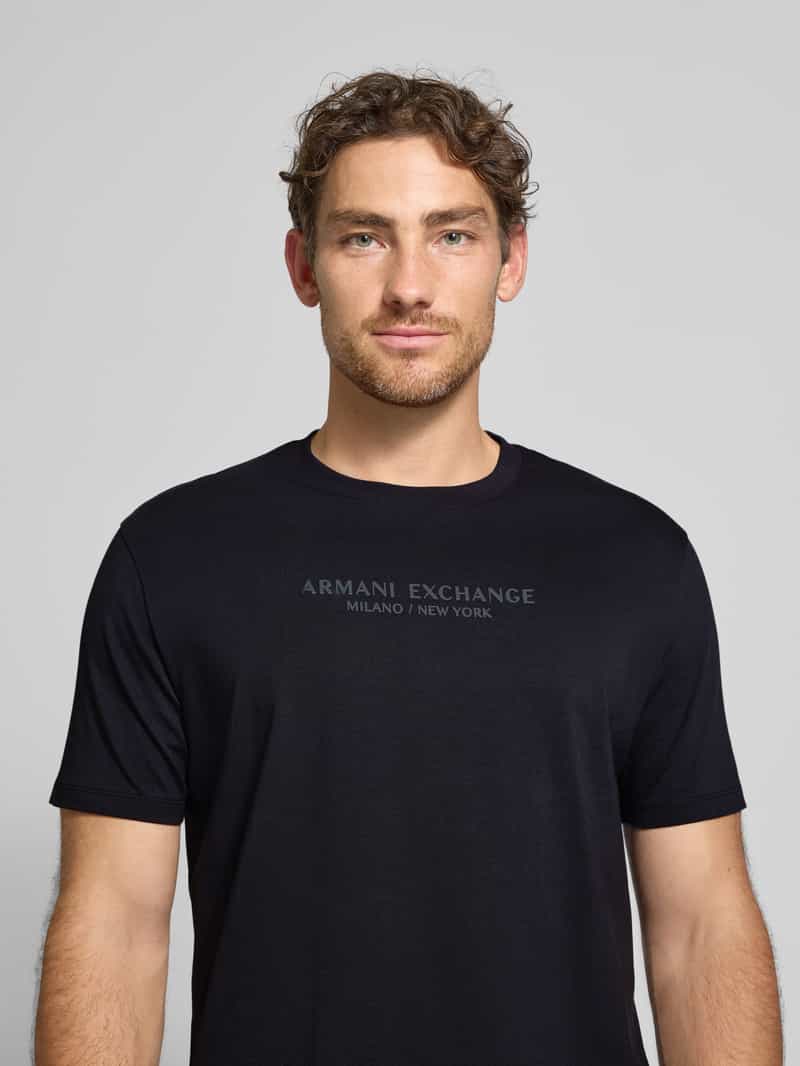 Armani Exchange T-shirt met labelprint