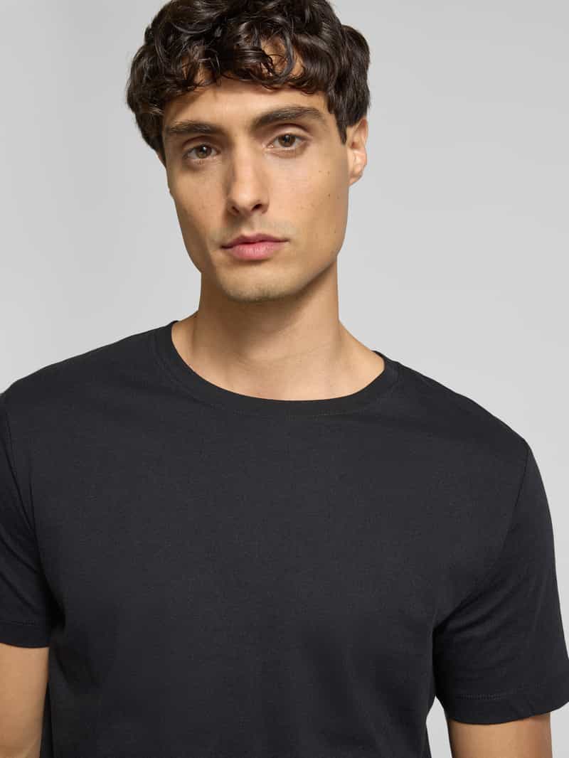 Selected Homme Regular fit T-shirt van puur katoen in een set van 3 stuks