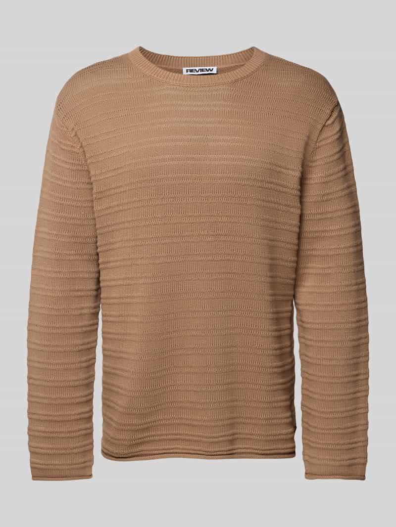 REVIEW Gebreide pullover met ribboorden