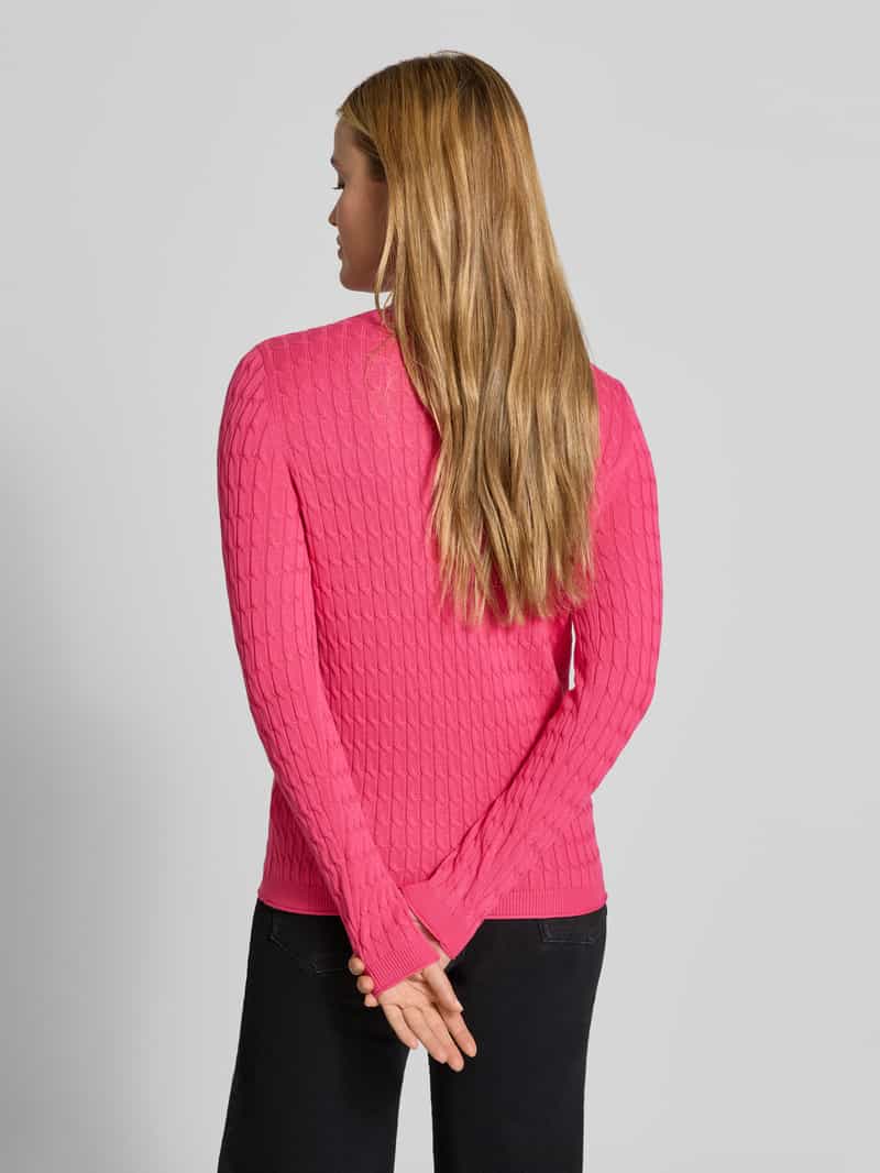 Christian Berg Woman Slim gebreide pullover met kabelpatroon