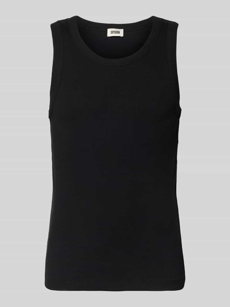 drykorn Top van fijnrib met ronde hals model 'NATHAN'