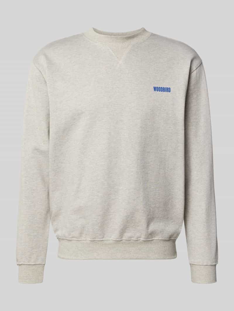 WOODBIRD Sweatshirt met labelprint model 'Cane'