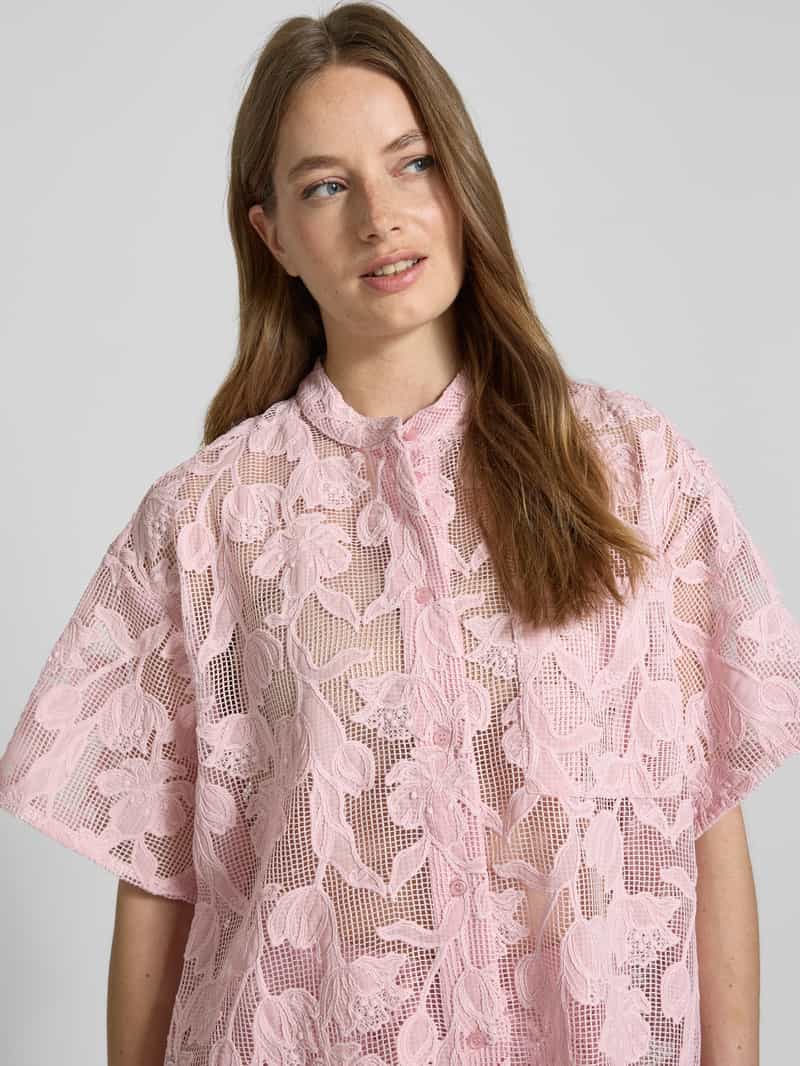 Essentiel Antwerp Oversized overhemdblouse in semi-transparant design model 'HOK'
