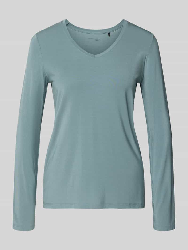 Schiesser Shirt met lange mouwen en V-hals