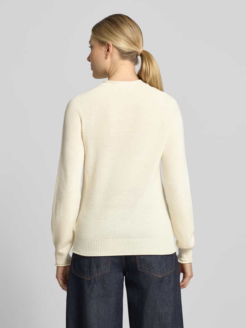 Lacoste Regular fit pullover van pure wol offwhite, foto 2