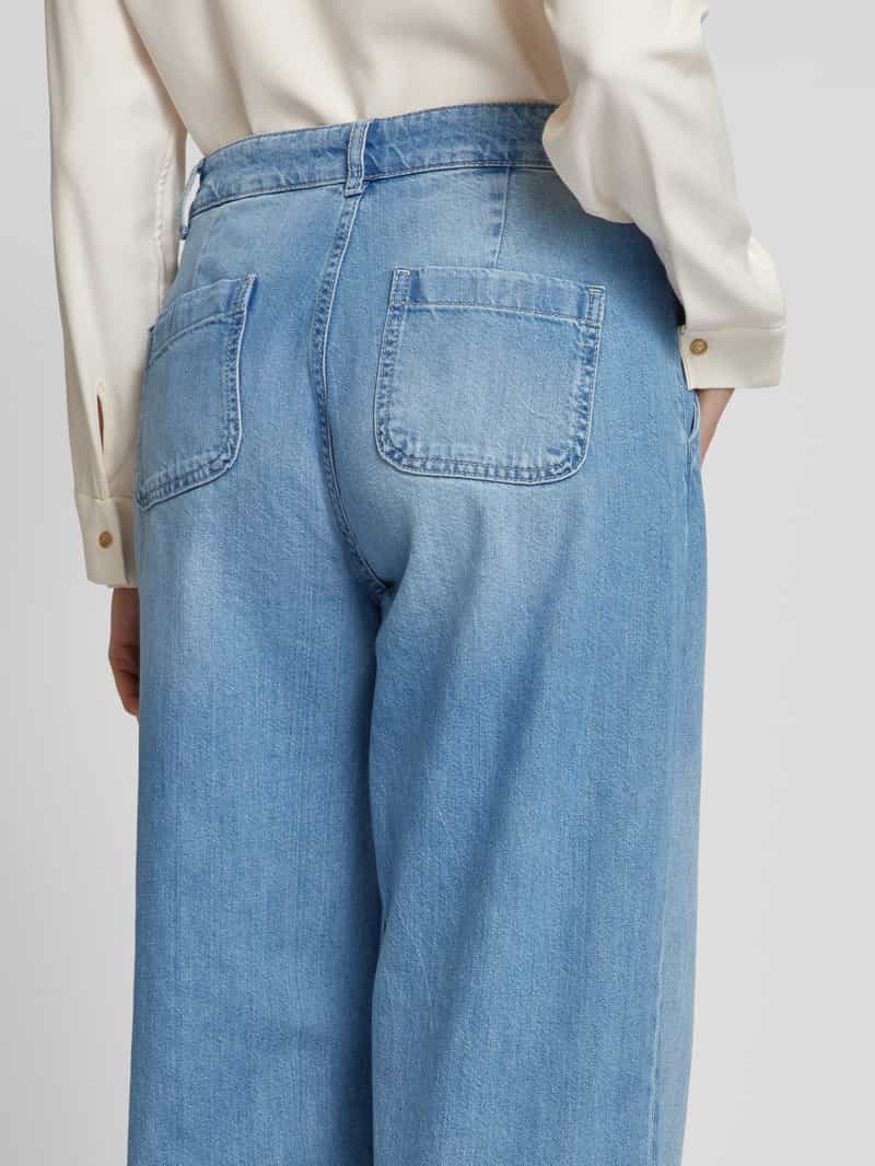 MORE & MORE Relaxed fit jeans met steekzakken opzij