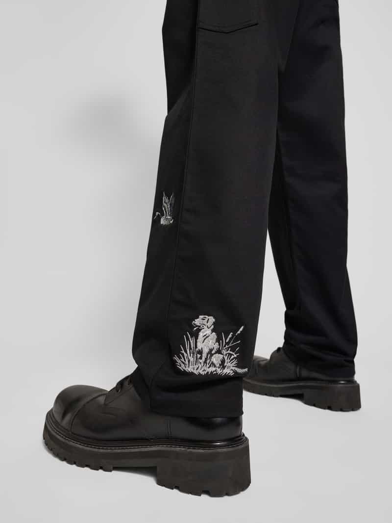 Carhartt Work In Progress Regular fit broek met motiefstitching model 'DUCKS'