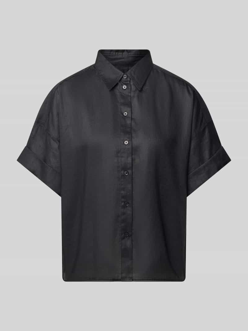 Boss Orange Blouse van ramie met extra brede schouders model 'Bisenas'
