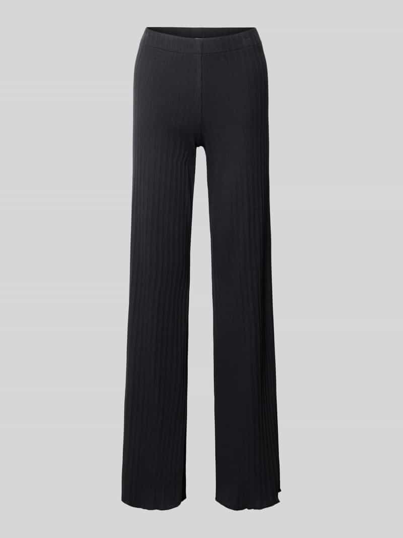 OH APRIL Flared stoffen broek met structuurmotief model 'Lyle'