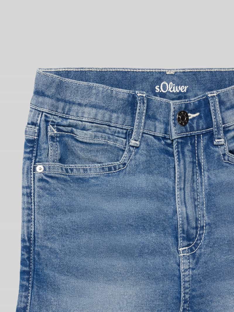 s.Oliver RED LABEL Slim fit korte jeans van katoenmix model 'SURI'