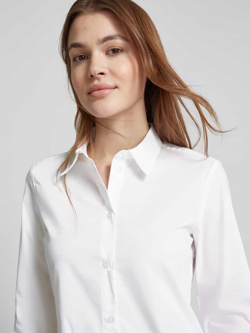 Tom Tailor Regular fit blouse met lange mouwen van katoenmix