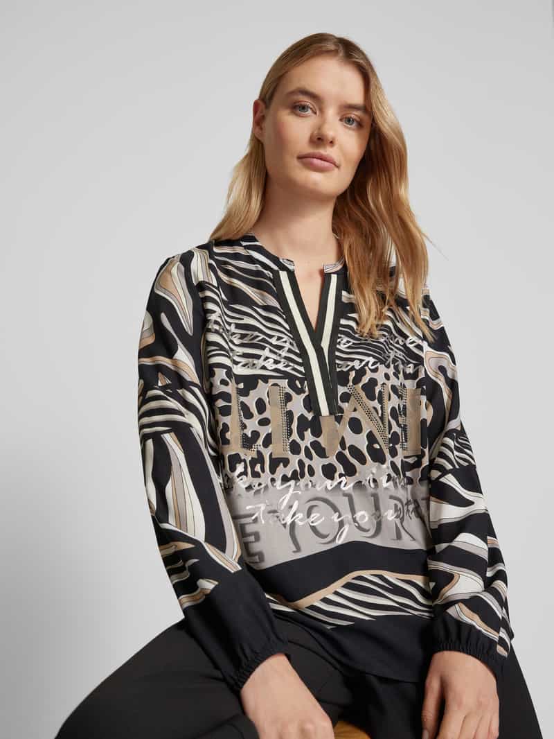 Betty Barclay Regular fit blouseshirt van viscose met tuniekkraag