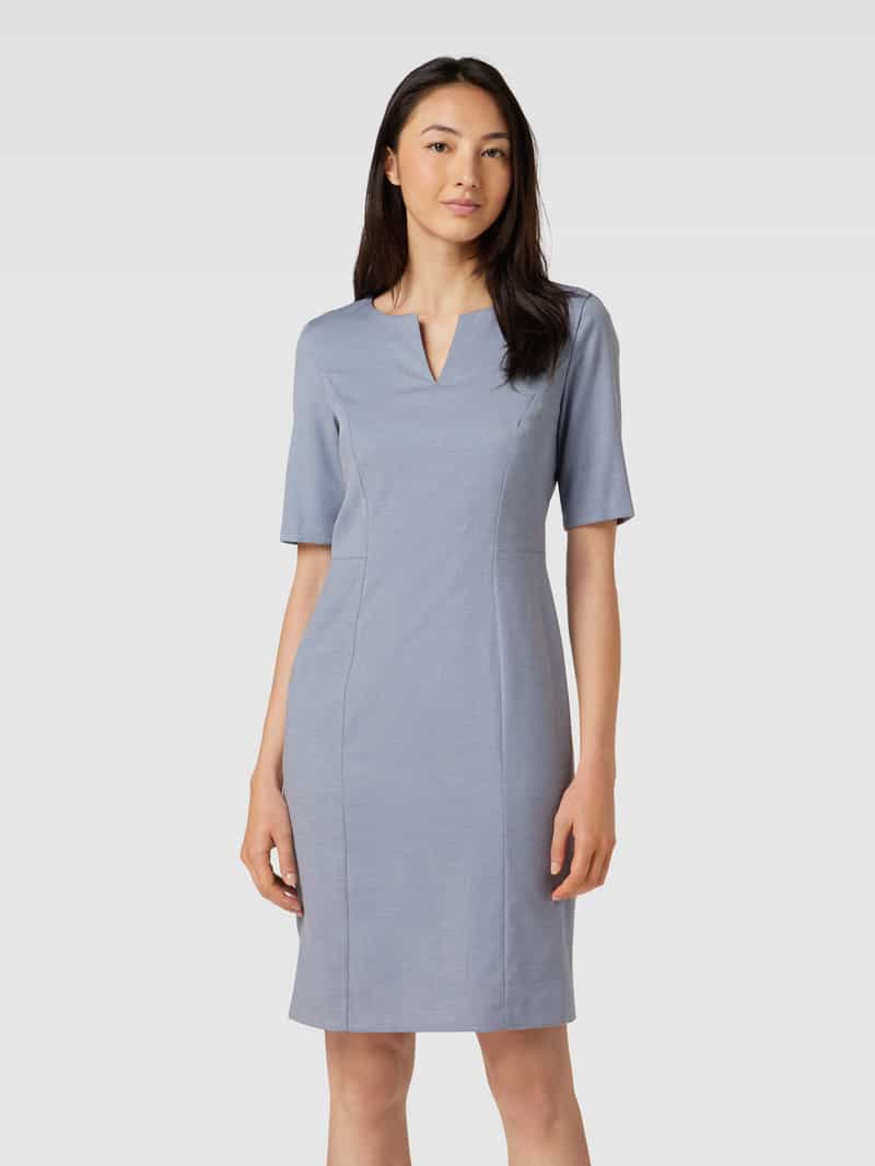 Knielange jurk met structuurmotief Christian Berg Woman Selection