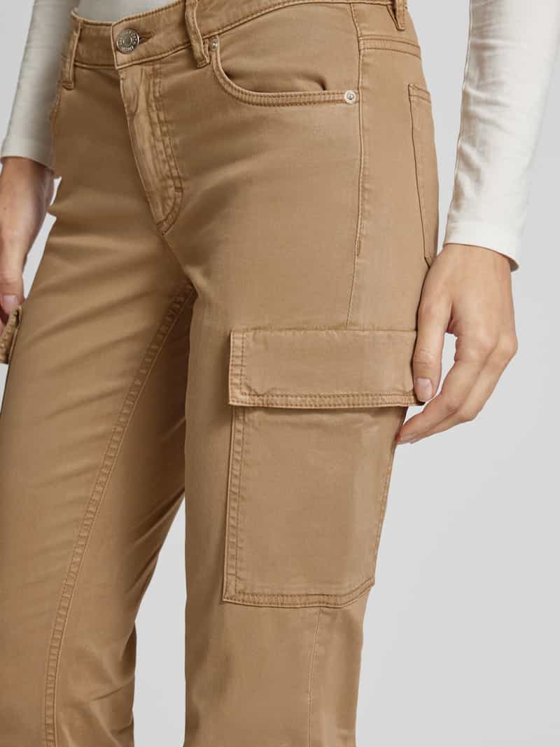 Marc O'Polo Slim fit cargobroek van lyocellmix met fluweelzacht oppervlak model 'LULEA'