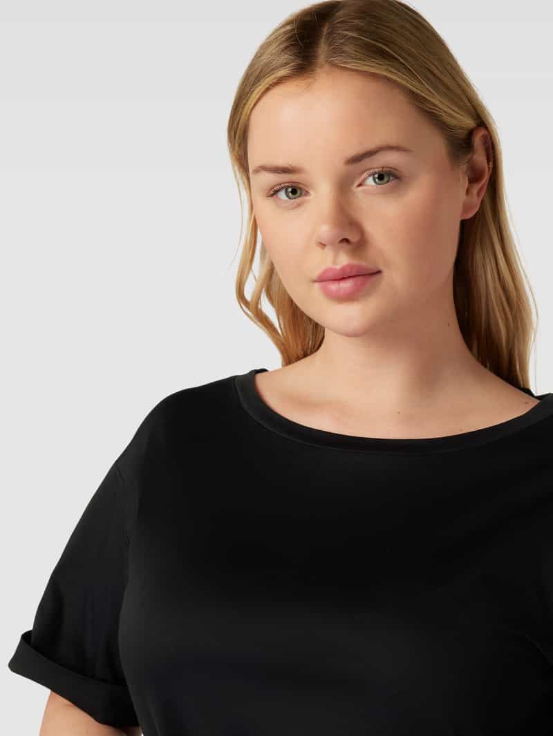 Marina Rinaldi Midi-jurk met boothals model 'OLIFANTE'