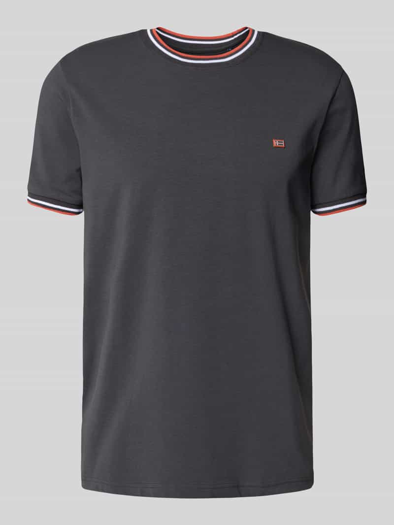 Christian Berg Men T-shirt met ribboorden