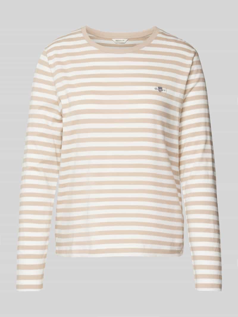 Gant Shirt met lange mouwen en labelstitching