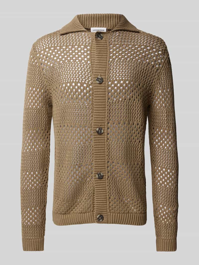 Cardigan met ajourpatroon, model 'Crochet'