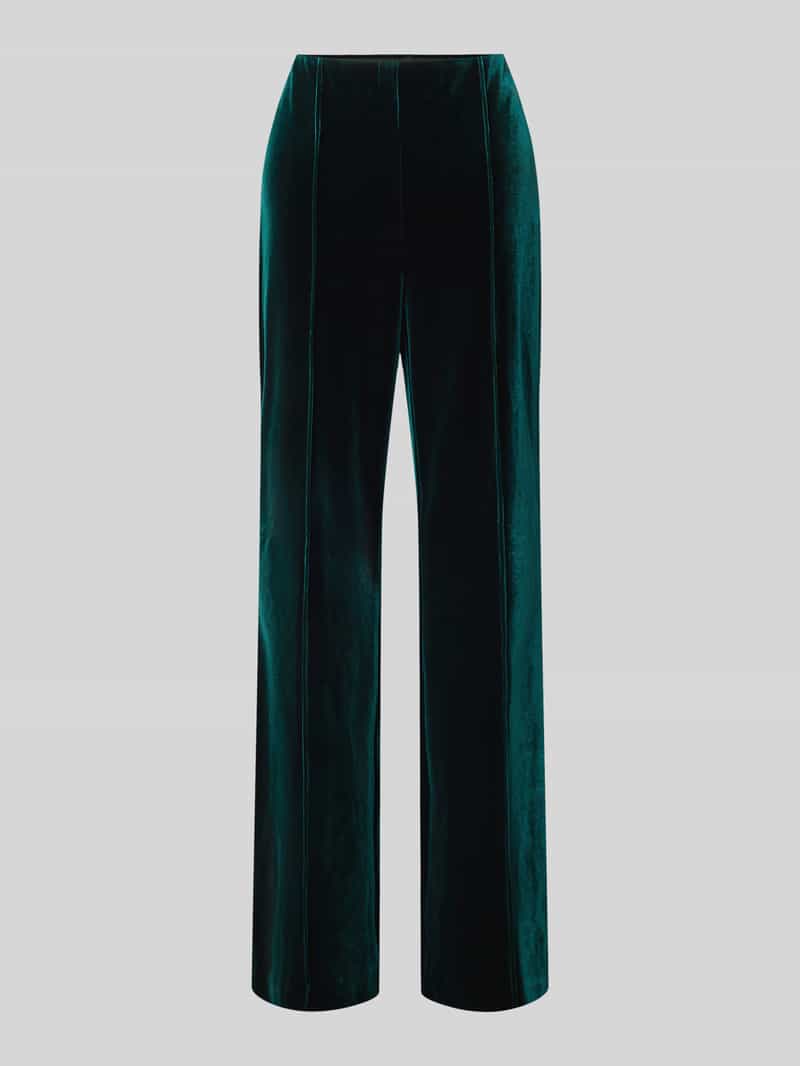 Christian Berg Woman Selection Flared fit stoffen broek van fluweel met siernaden