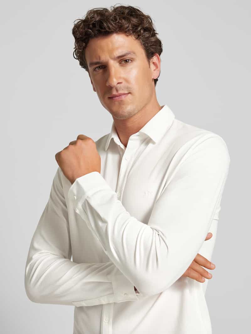 Armani Exchange Regular fit vrijetijdsoverhemd met logostitching
