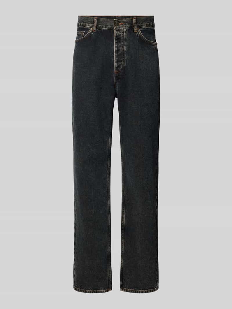 American vintage Regular fit jeans met labelpatch achteraan