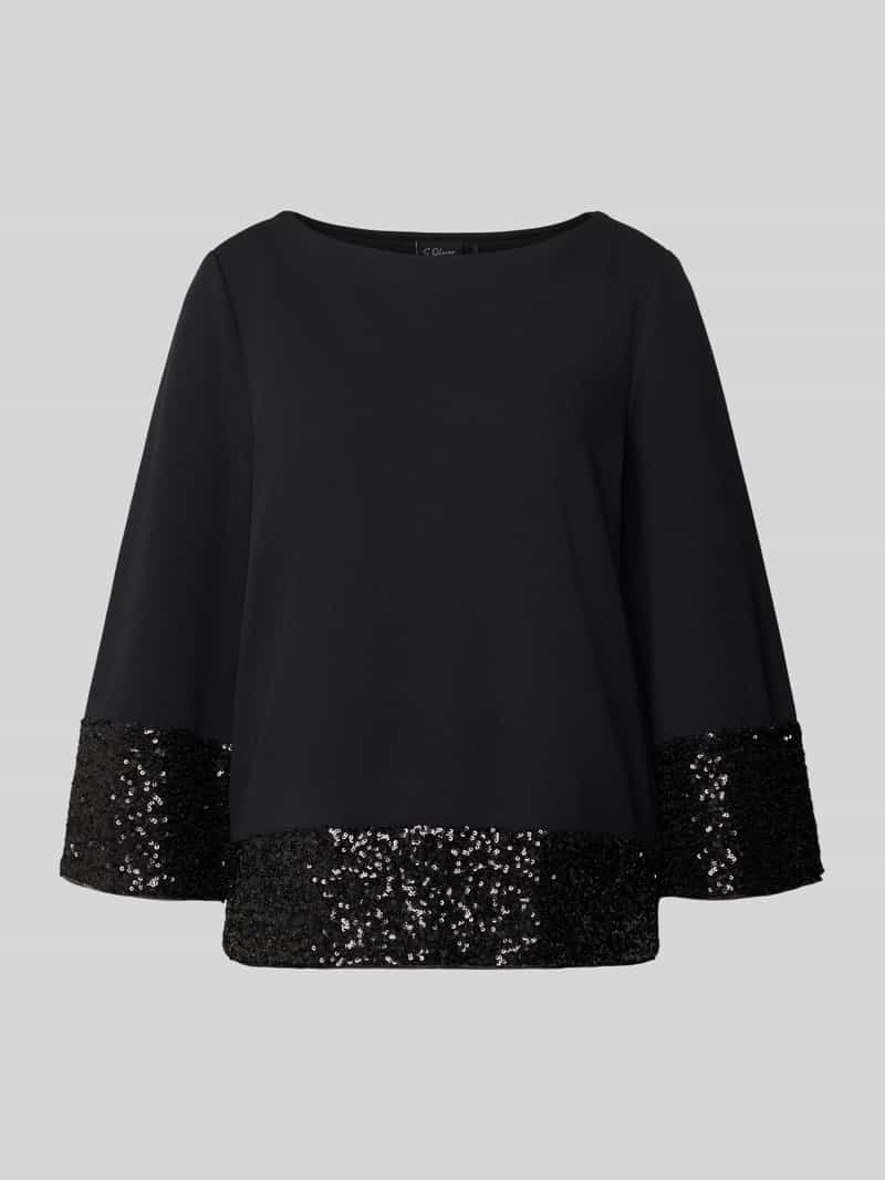 s.Oliver BLACK LABEL Loose fit 3 4-shirt met pailletten