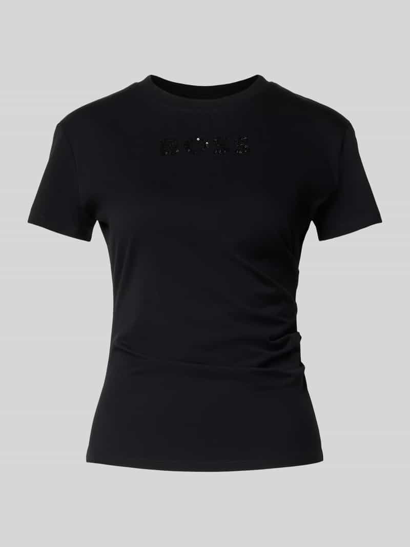 Boss Slim fit T-shirt van puur katoen