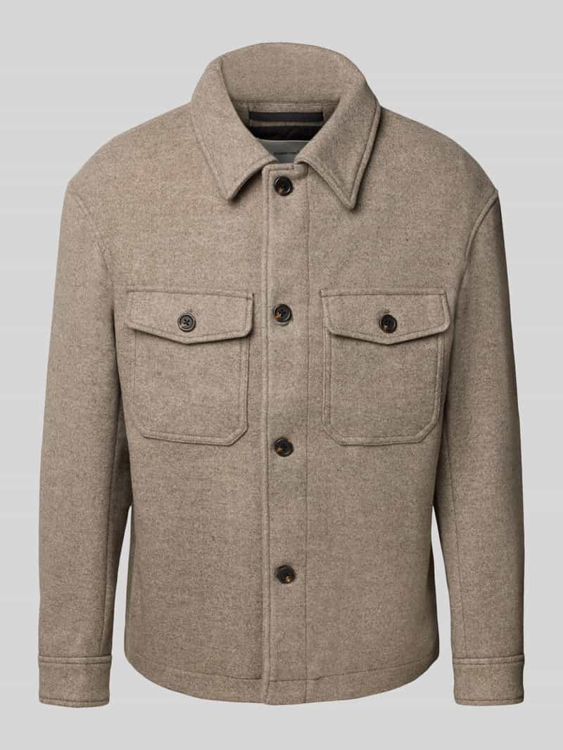 Selected Homme Regular fit wollen jack met platte kraag model 'MITCH'