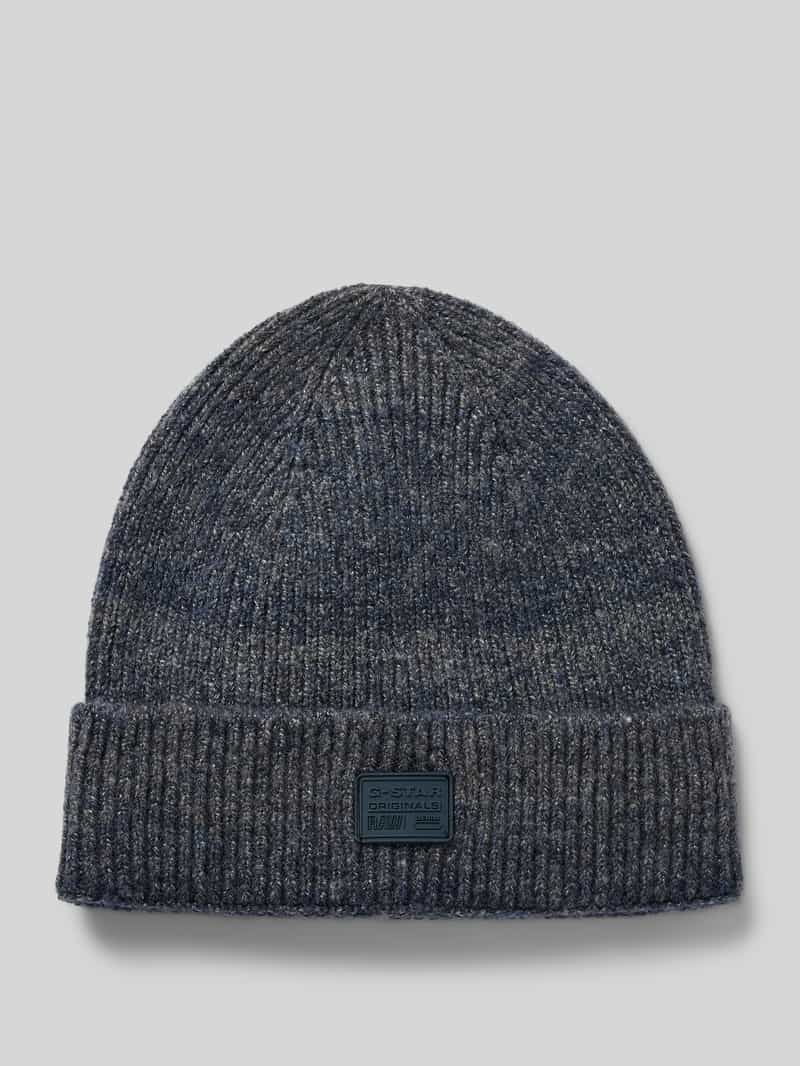 G-Star Raw Beanie met labelpatch en wol model 'Geffo'