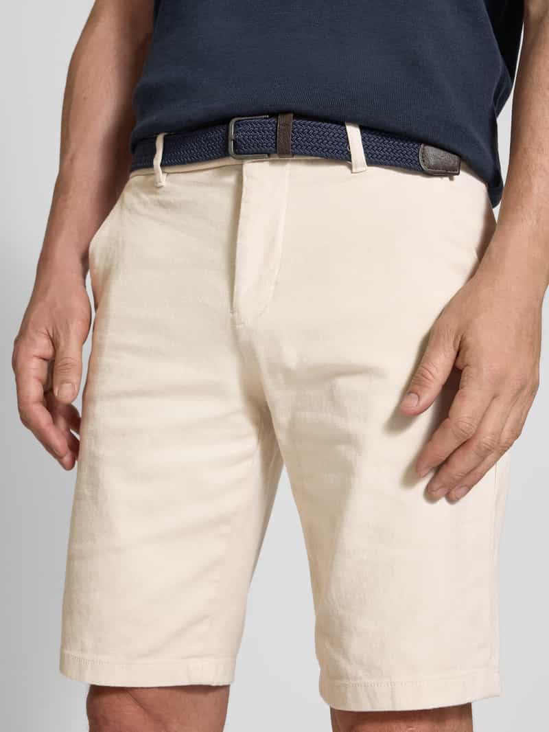 Tom Tailor Slim fit bermuda van een mix van katoen en elastaan