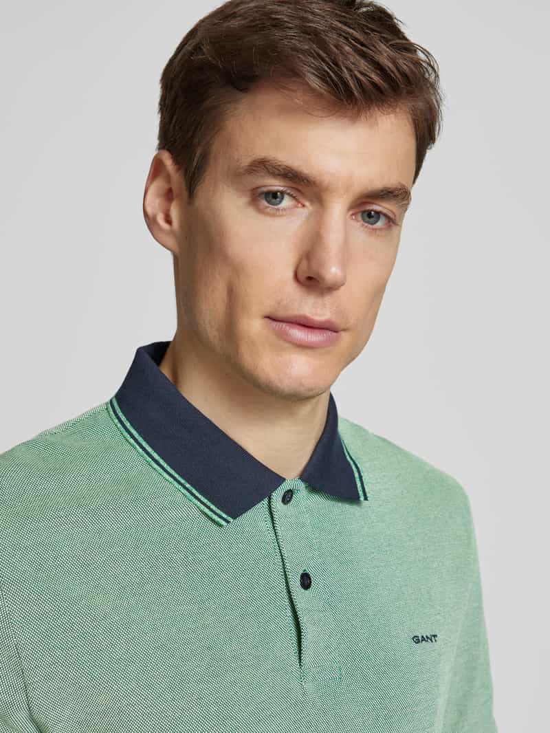 Gant Regular fit poloshirt met labelstitching model 'OXFORD'